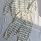 Striped Waffle Lounger Set