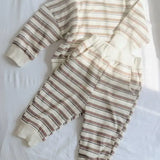 Striped Waffle Lounger Set