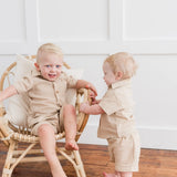 Chambray Boys Shirt & Shorts Set