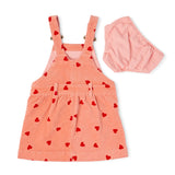 Heart Print Corduroy Dress