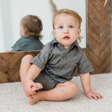 Chambray Boys Shirt & Shorts Set