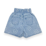 Floral Blue Jean Short
