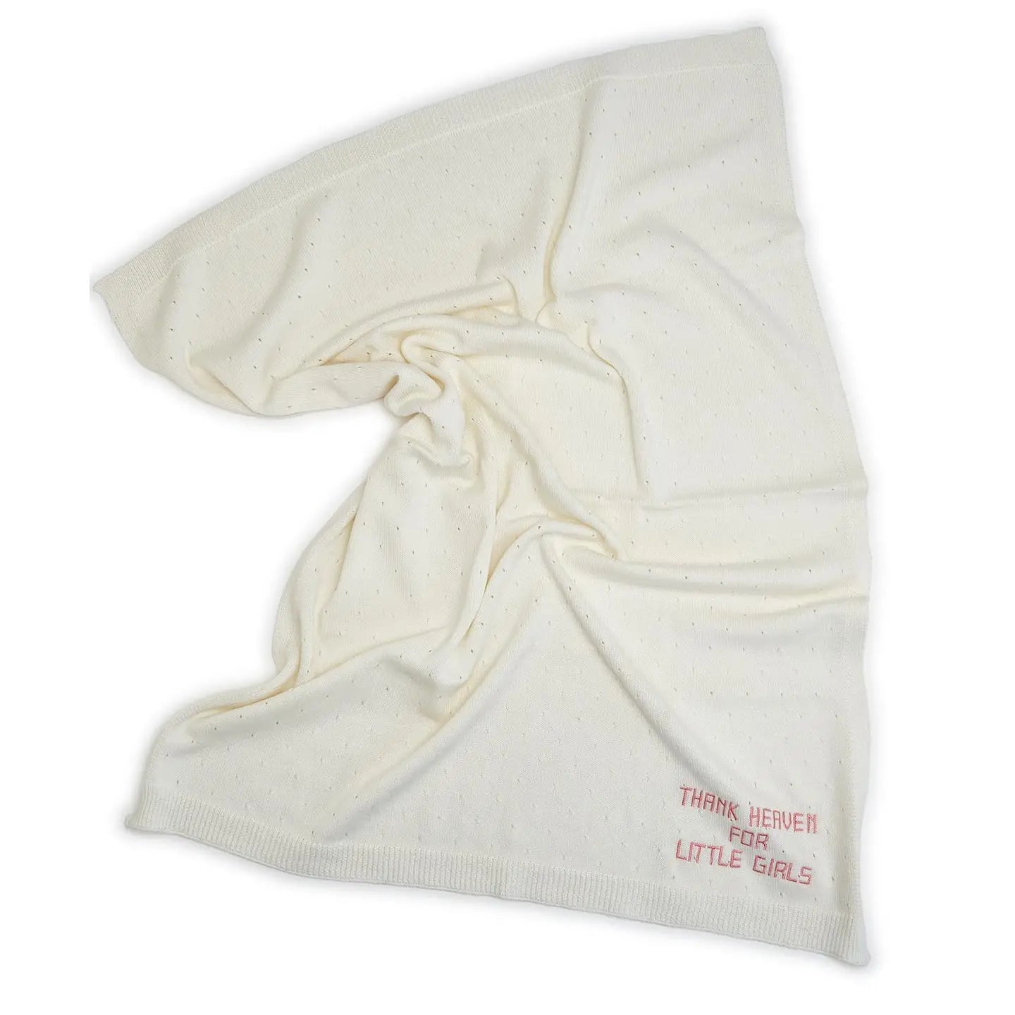 Thank Heaven Embroidered Blanket