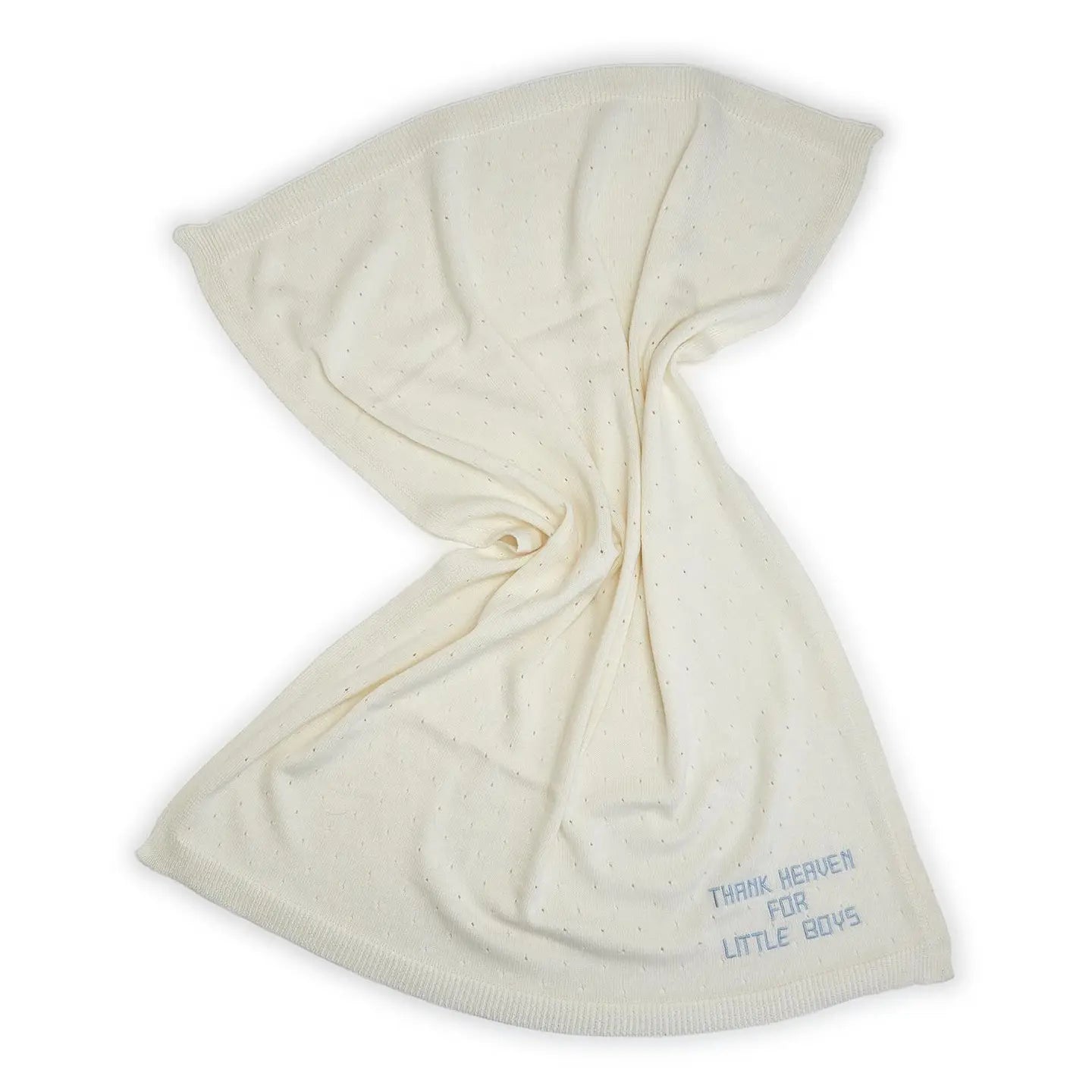 Thank Heaven Embroidered Blanket