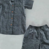 Chambray Boys Shirt & Shorts Set