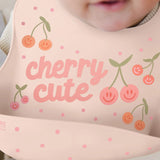 Cherry Cute Silicone Bib