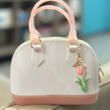 Cate Pink & White Purse