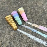 Rainbow Unicorn Horns Sidewalk Chalk