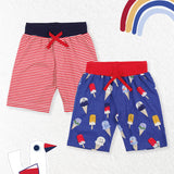 Ice Cream & Stripe Shorts (2 Pack)