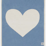 Reversible Blue Heart Blanket