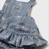 Flower Bluestone Overalls w/ Hat