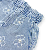 Floral Blue Jean Short